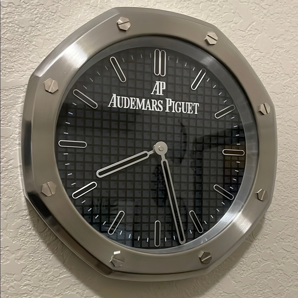 Audemars Piguet Silver and Black Wall Clock